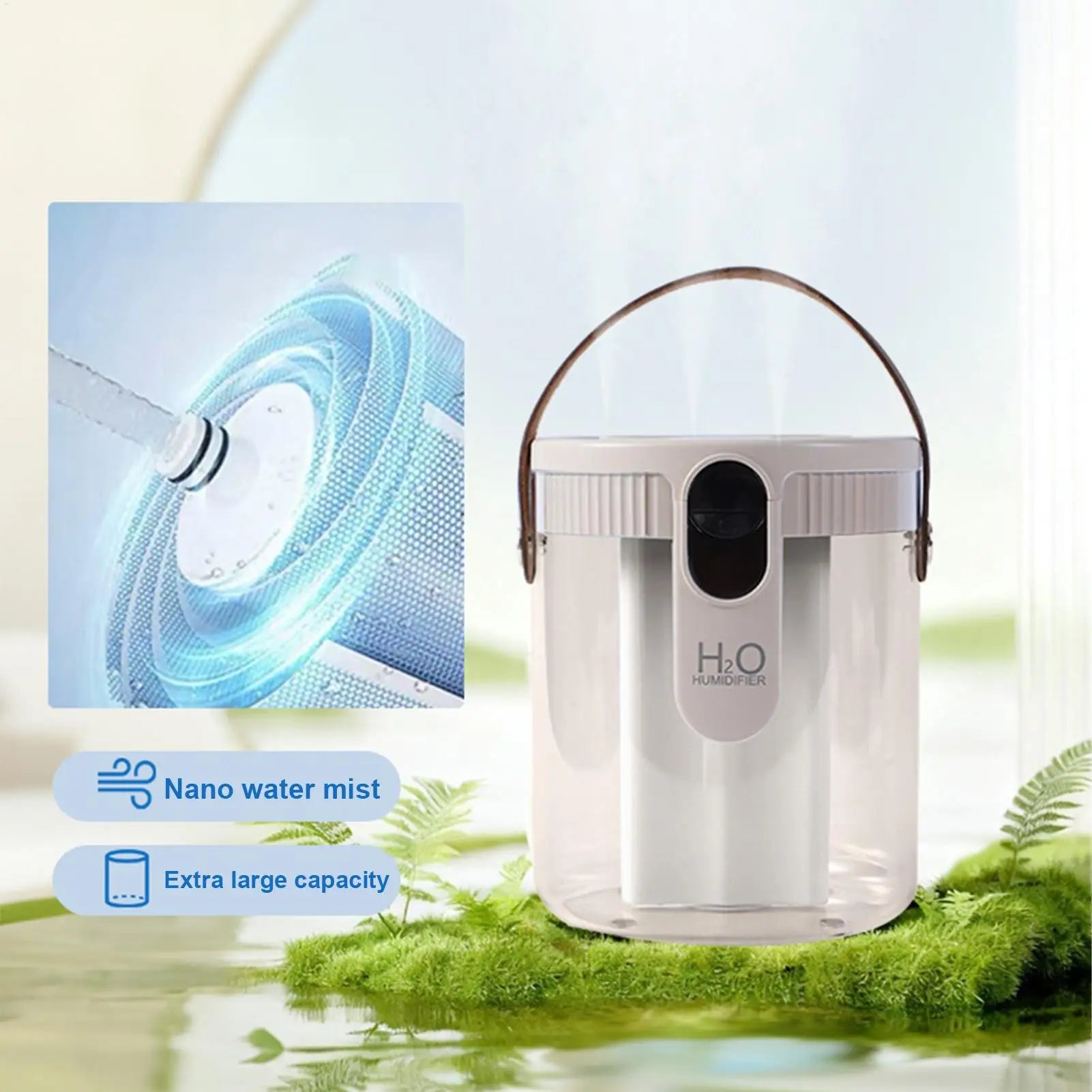 Quiet Humidifier 5 Mist Levels 3 Nozzles Maker Bedroom Home Office