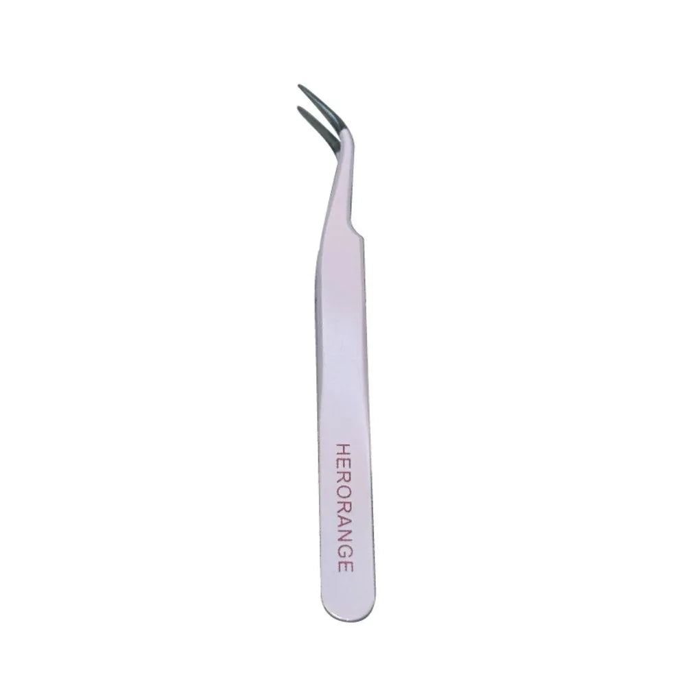 Straight Tweezers Curved Stainless Steel Lashes Applicator Purple Zpaxo Orange