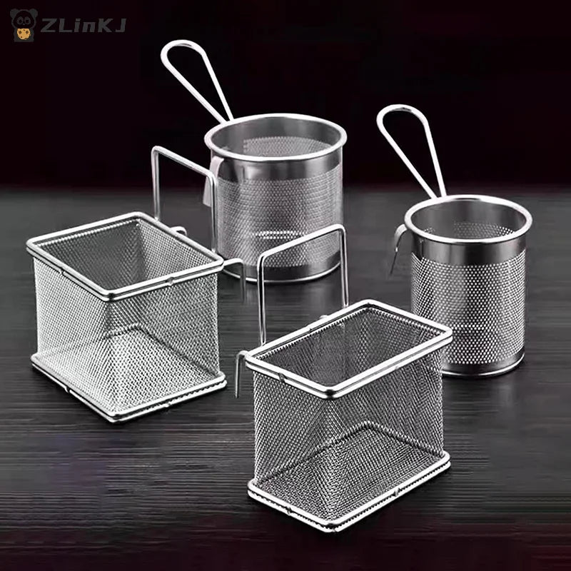 Multi-functional Stainless Steel Deep Frying Basket Kitchen Hangable Zpaxo