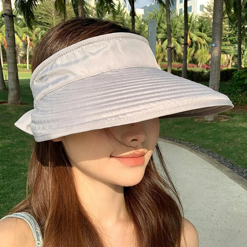 Wide Brim Foldable Sun Hat – UV Protection Beach Visor Cap Wide Brim Sun Hat Zpaxo