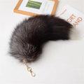 Pompoms Animal Tail Keychain Bags Charm Keys Holder Plush Black Brown Zpaxo 40cm 07