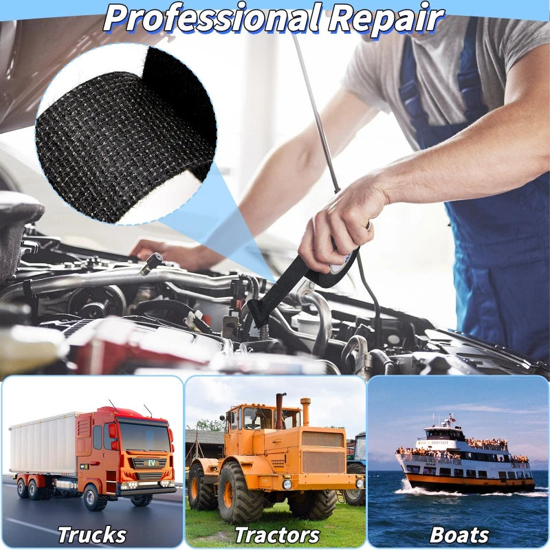 High Temperature Wire Harness Cloth Tape Automotive Cable Loom Heatproof Fabric Adhesive Tape for Engine Electrical Insulation Zpaxo