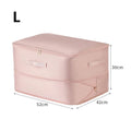 Compression Dustproof Organizer Storage Bag Large Capacity Moisture-proof Clothes Quilt Moving Bag Self Compression Organizer Zpaxo 1pc Pink-L