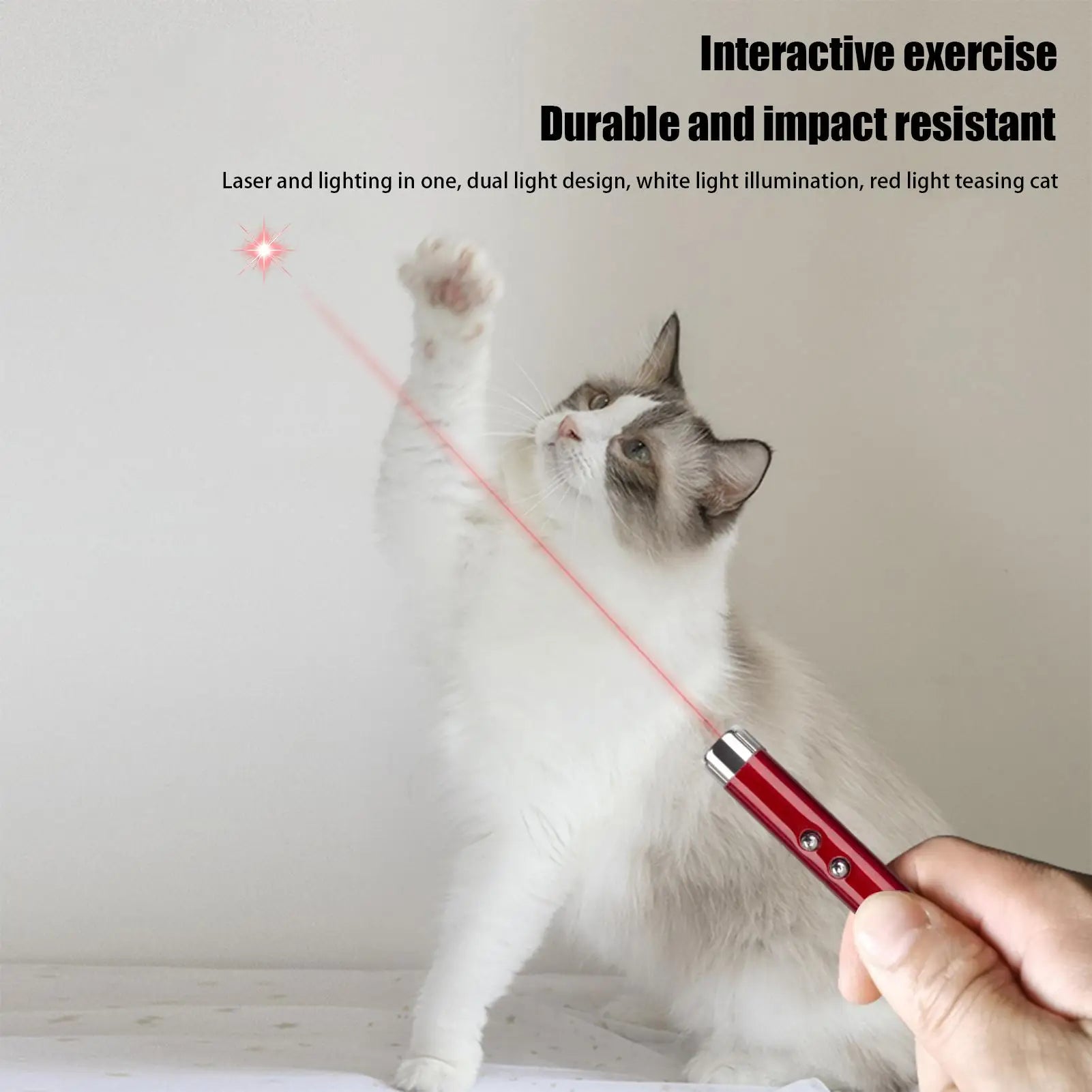 Funny Cat Chaser Pointer Toy Pen Chasing Supplies Green LED Light