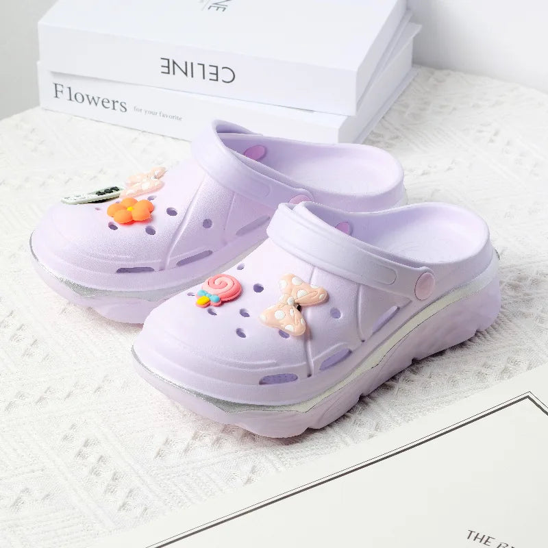 Women's Clog Shoes Breathable Heightening Dad Beach Wear EVA Material