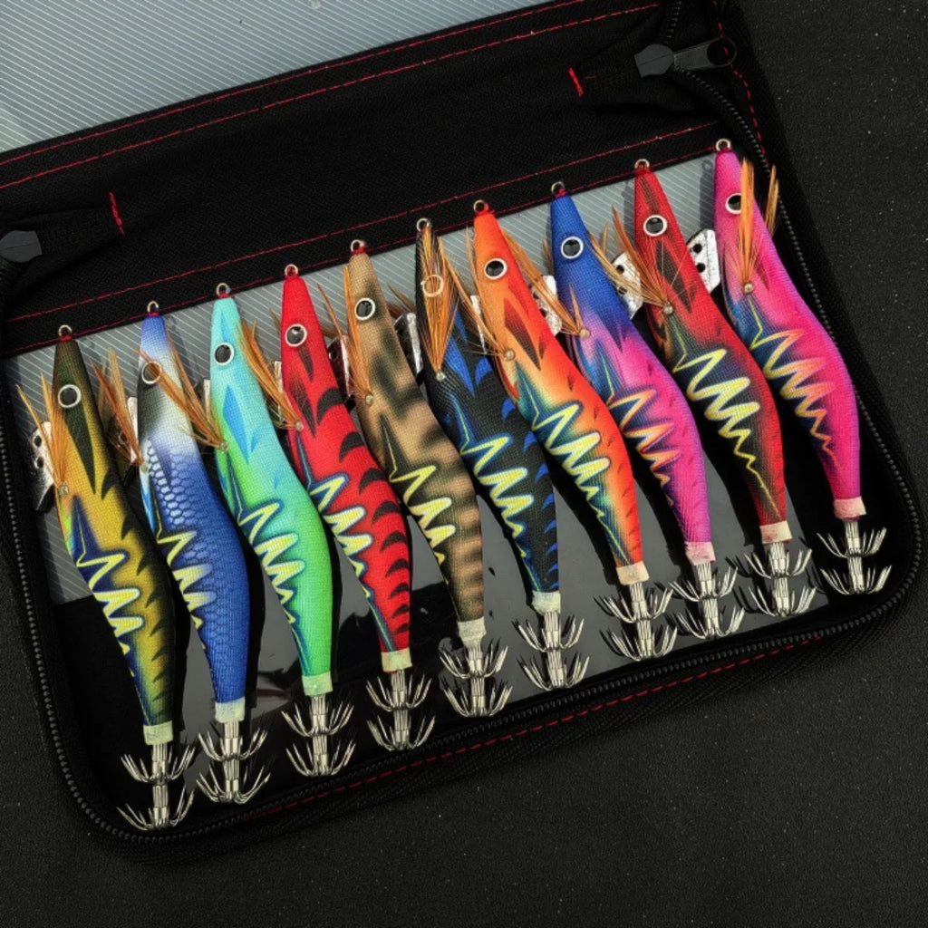 Luminous Wooden Shrimp Squid Hook – Glow Bead Saltwater Lure