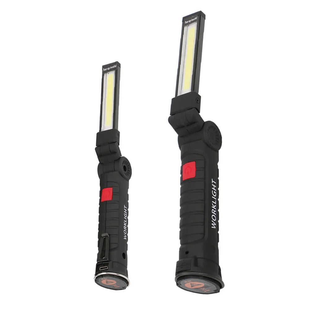 Portable COB LED Work Light USB Rechargeable Flashlight Inspection