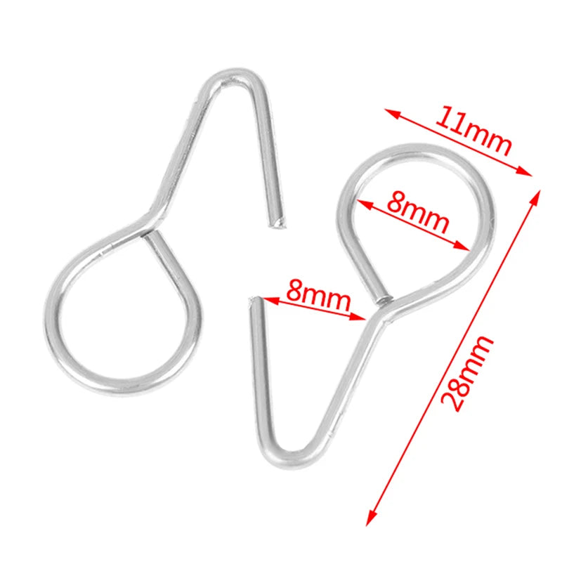 100-Pack S-Hook Car Seat Cover Fasteners | Universal Steel Clips