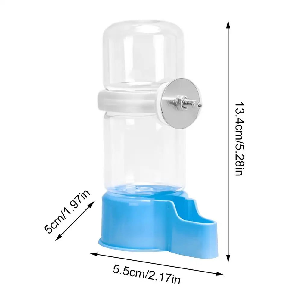1PC Bird Water Drinker Feeder Container Automatic Pet Feeder Birdcage Hanging Water Bottle Parrot Drinking Water Food Dispenser Zpaxo Blue