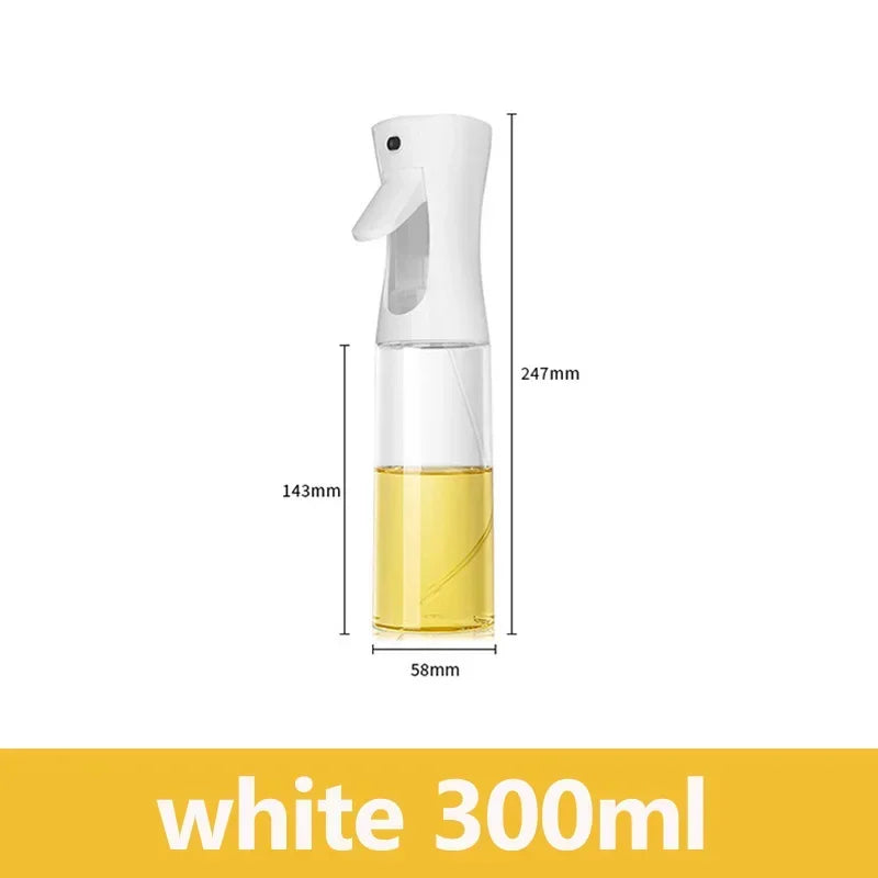 200/300/500ML Oil Spray Bottle Fitness Barbecue Spray Oil Dispenser Kitchen Oil Spray Bottle Cooking Olive Oil Sprayer Zpaxo 300ml white