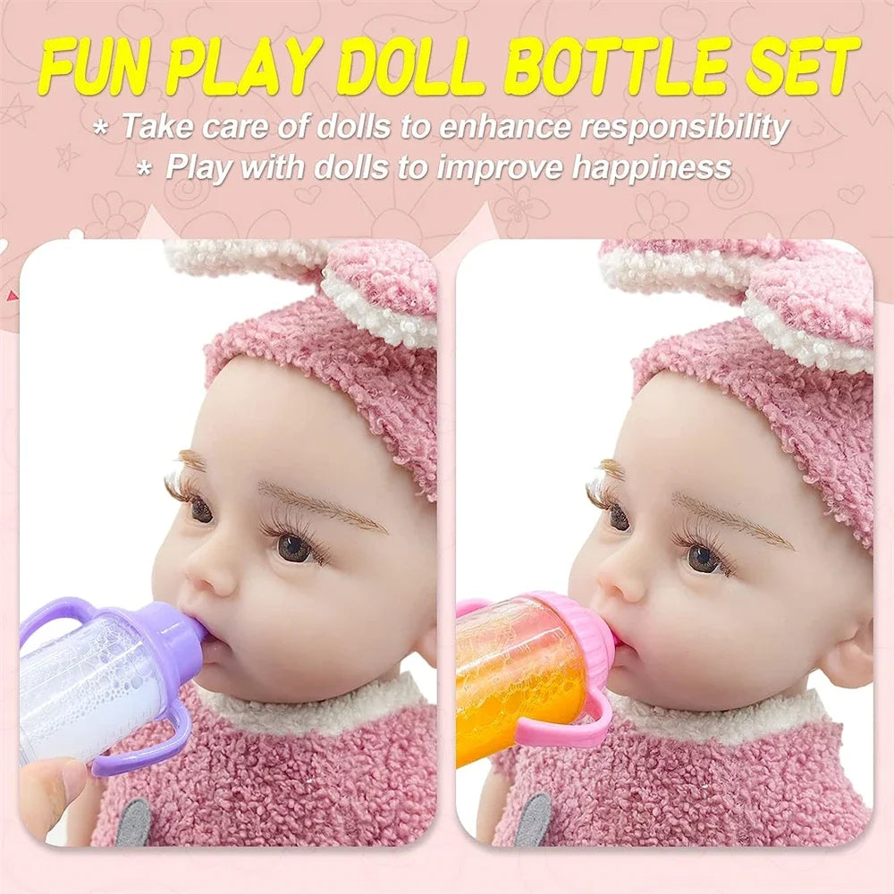 Milk Juice Bottles Toy Pacifier Baby Dolls Large Doll Feeding Bottle