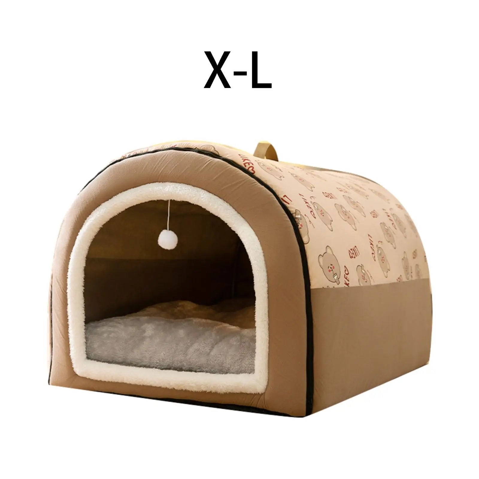 Pet Cat Dog House Self Warming Washable Cozy Tent Shelter 1 Bed Zpaxo