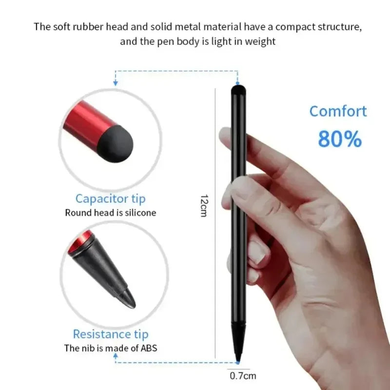 Universal Dual-Tip Stylus Pen for Tablets & Phones – 1–6 Pack