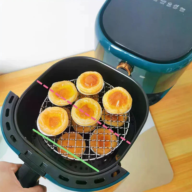 Home Kitchen Oven Steamer Cooker Round Air Fryer Rack Legs Stackable Zpaxo