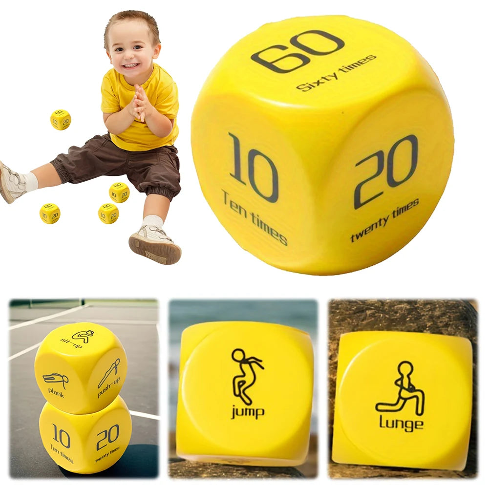 Fitness Dice Sports 6-Sided Dynamic Exercise Equipment Plank Push-up