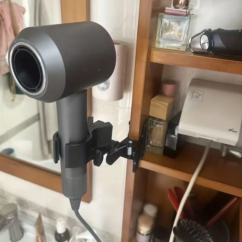 Metal Hair Dryer Holder Strong Grip Wall Mounted Floating Shelf