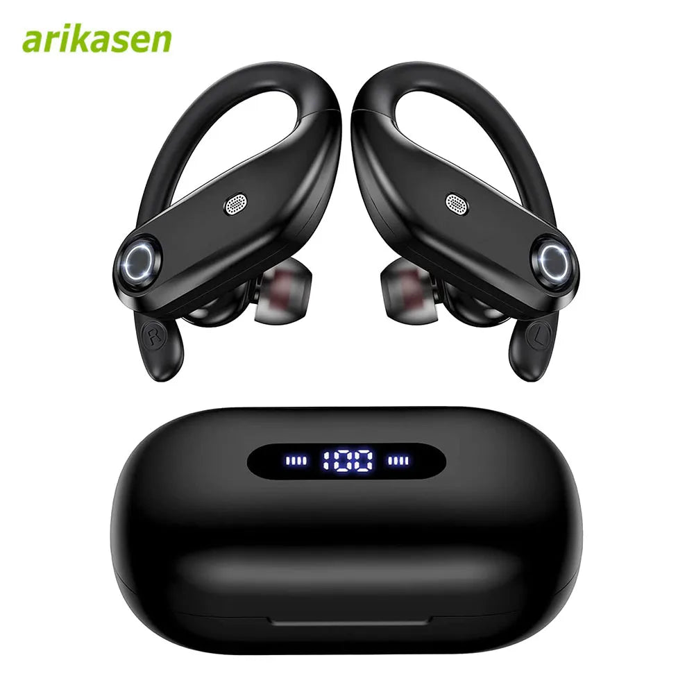 Wireless Earbuds Built-in 4 Noise Cancellation Mic Clear Calls Deep Zpaxo black