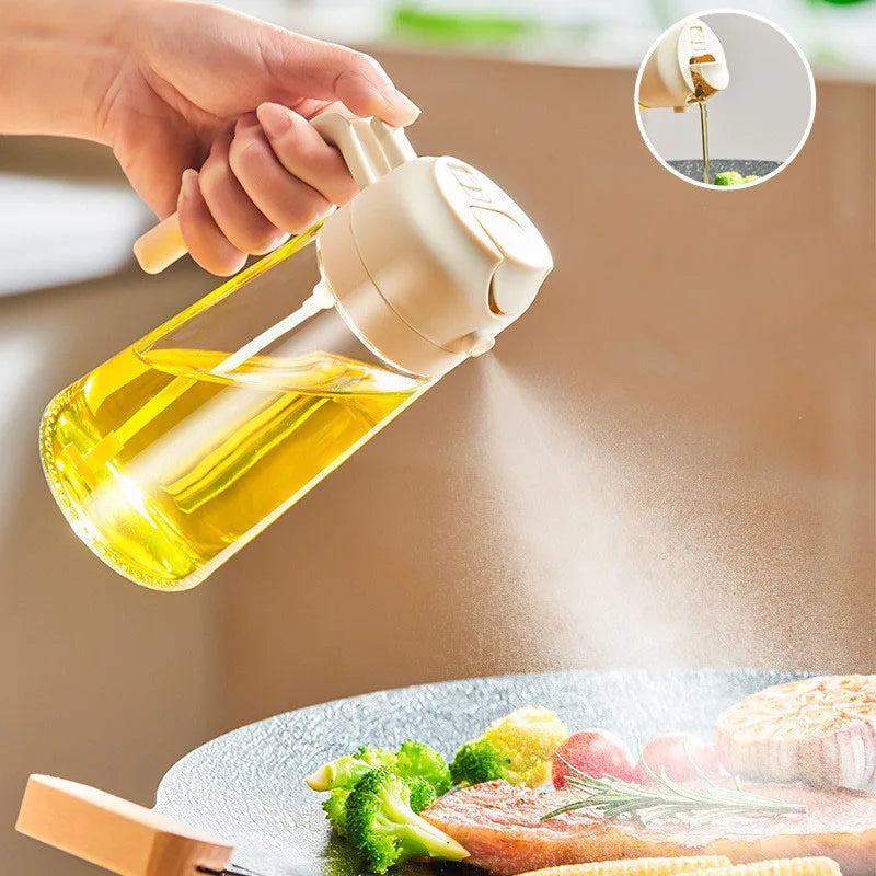 2in1 500ml Glass Oil Sprayer Oil Spray Bottle Oil Tank BBQ Kitchen Baking BBQ Picnic Kitchen Tools for Businesses Zpaxo