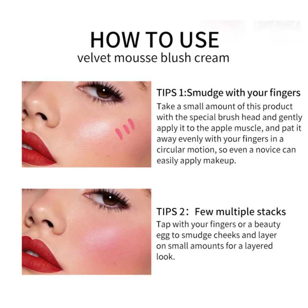 Natural Gloss Liquid Blush Waterproof Lightweight Improves Dull Skin Zpaxo