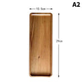 Natural Solid Wood Tray Japanese Style Round Dessert Plate Snack Fruit Dish Wooden Tableware Kitchen Food Serving Platter Zpaxo A2
