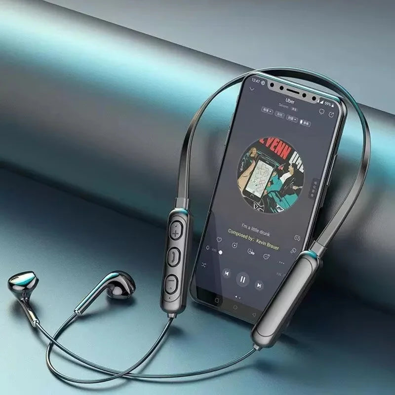 Neck Hanging Bluetooth Headset HD Microphone For iPhone Xiaomi Huawei Phone Noise Reduction Sound Sports Fitness Audio Accessory Zpaxo