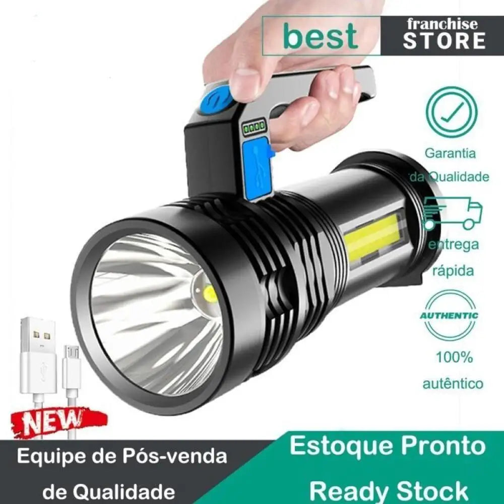 Portable LED USB Rechargeable Flashlight Torch Waterproof Fishing