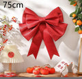 Giant Christmas Bow DIY Kit – 30/50/75cm Large Bow Decor Christmas Bow Decor Zpaxo Flash Red-75cm 17cm