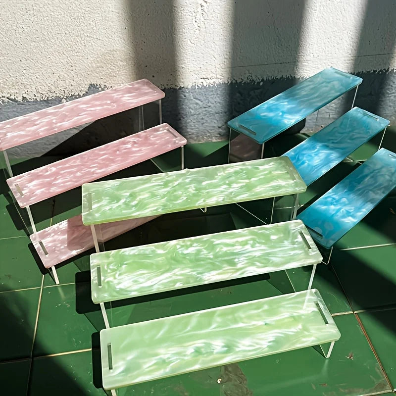 Acrylic Three-layer Display Rack Storage Art Organizer Suitable Party