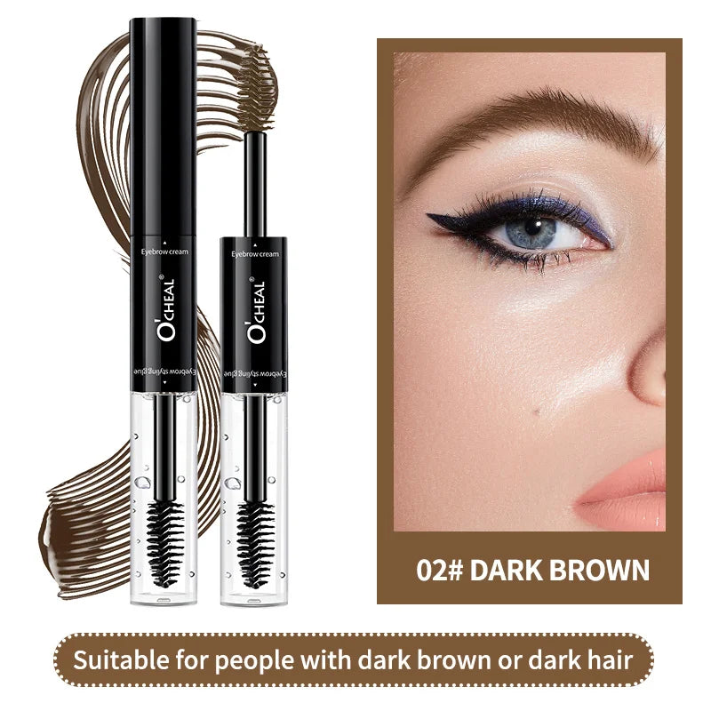Eyebrows double head dyed eyebrows long-lasting setting liquid non-smudging waterproof and sweat-proof eyebrow dye cream Zpaxo 02