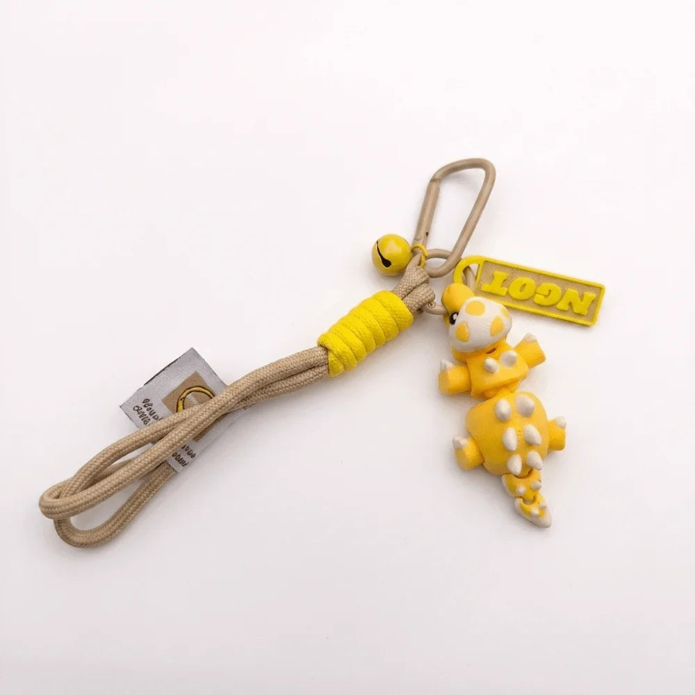 Small 3D Printing Key Ring Smooth Solid Material Polished Edges Zpaxo Yellow