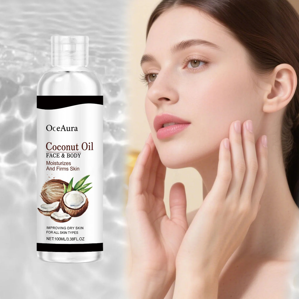 Coconut Oil for Skin & Body 100ml Natural Moisturizing Dry Oil Nourishing & Hydrating Tropical Scent Non Greasy Fast Absorbing Zpaxo