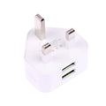 UK 3-Pin Dual USB Wall Charger – Fast Charging 5V 2.1A USB Wall Charger Zpaxo 2 USB Port