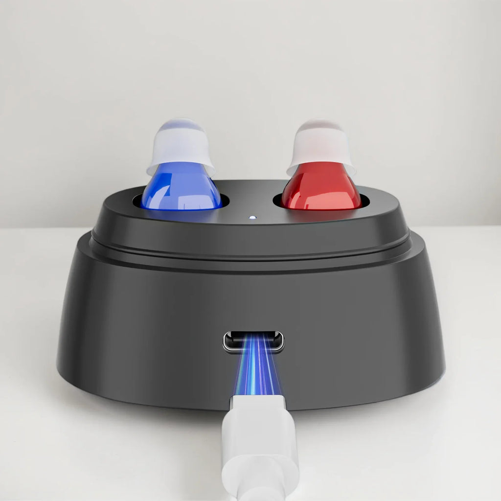 Rechargeable Hearing Amplifiers Earbuds Intelligent Noise Reduction
