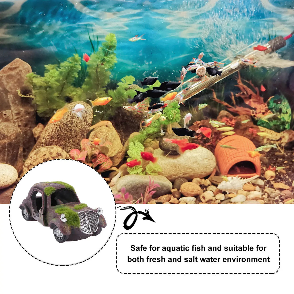 Aquarium Ornament Fish Tank Decor Eco-friendly Resin Imitation Old