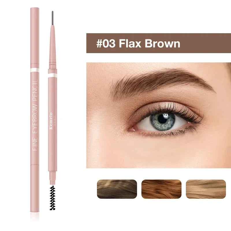 Waterproof Double-ended Eyebrow Pencil Ultra Fine Sweat-proof Long Zpaxo X3 Flax brown