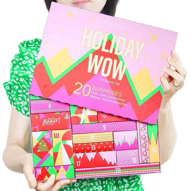 Christmas Advent Calendar Makeup Set – Lipstick, Eyeshadow & More Makeup Advent Calendar Zpaxo