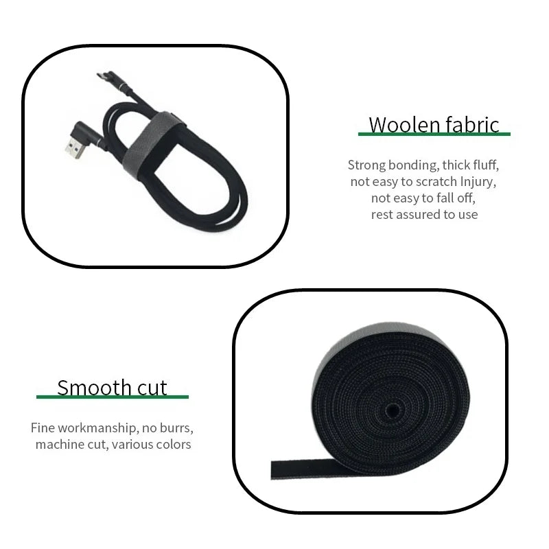 1m 3m 5m Cable Organizer Management Wire Winder Tape Earphones Mouse
