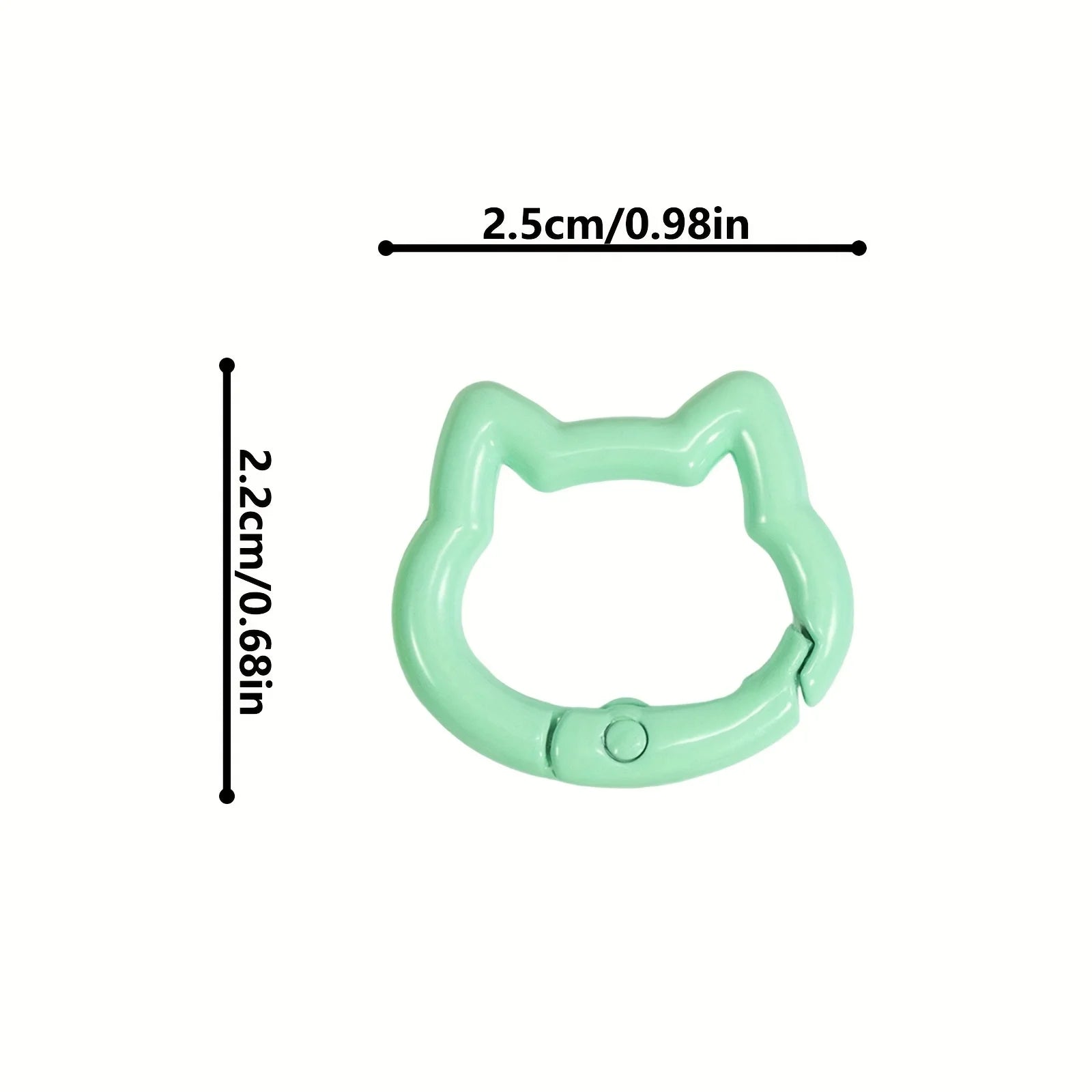 6 Pieces Durable Mixed Color Aluminum Kitten Climbing Buckle Carabiner, Metallic and Macaron Color, Spring Spring Hook Keychain Zpaxo