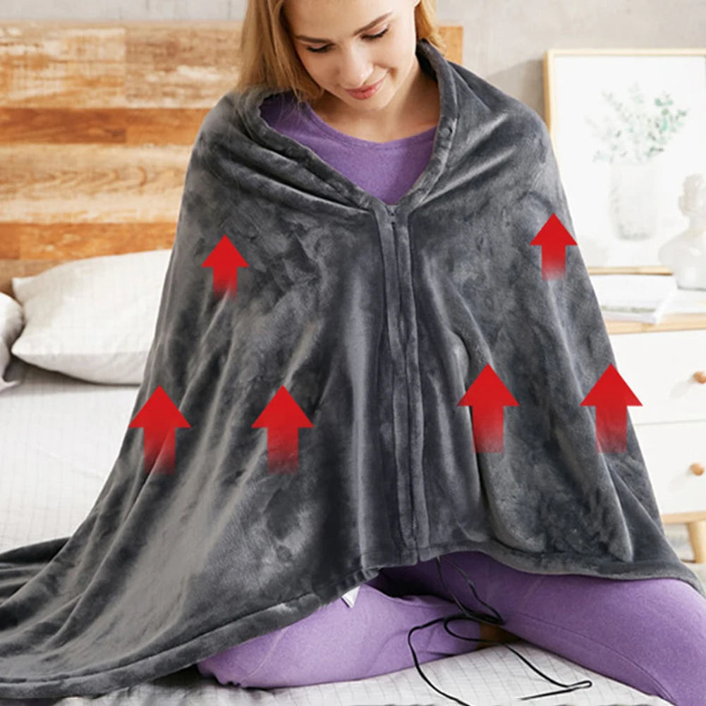 Office Wearable USB Electric Heated Blanket 5v 3 Level Throw Areas