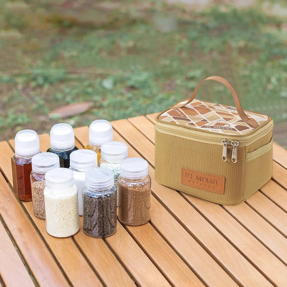 Seasoning Bottle Storage Bag Portable Camping Dispenser Condiment Zpaxo