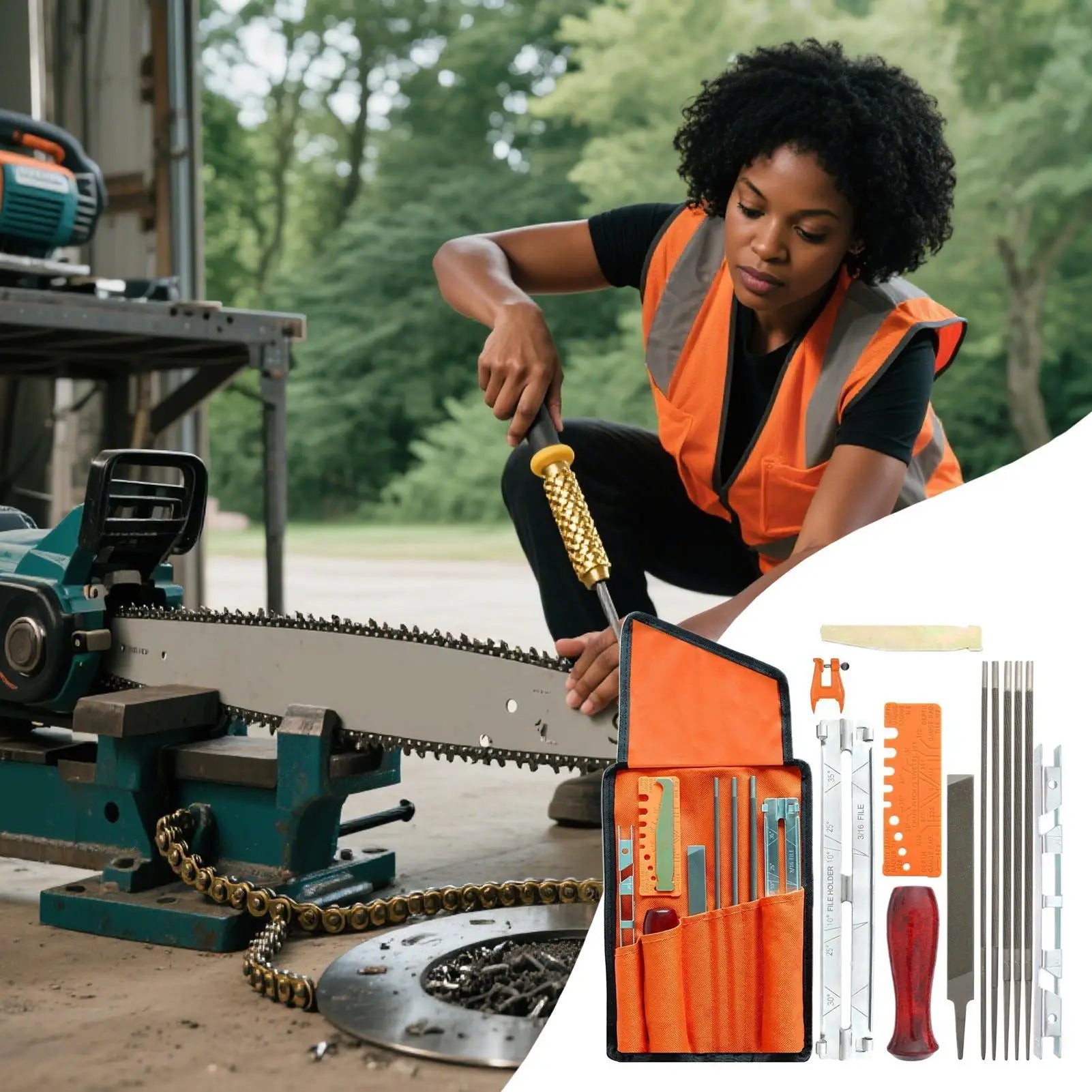 Chainsaw Sharpening 14 Chain Saw Files Grinders Accessories