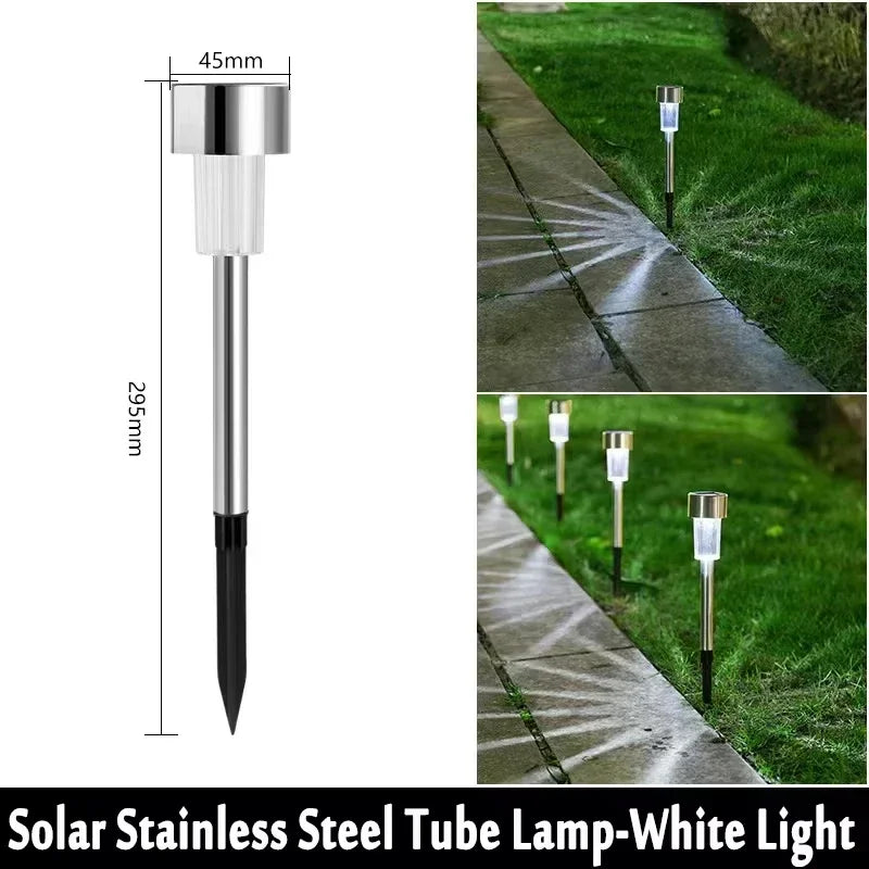 1- Solar Outdoor Lights Garden Lantern Powered Lamp Waterproof Zpaxo White 10PCS In Set