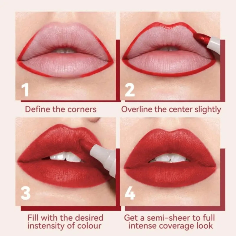 Matte Liquid Lip Liner Marker Pen Lasting Lipstick Waterproof Long