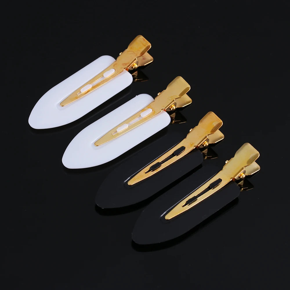 4-Pack Seamless No-Crease Hair Clips – Salon Styling Barrettes