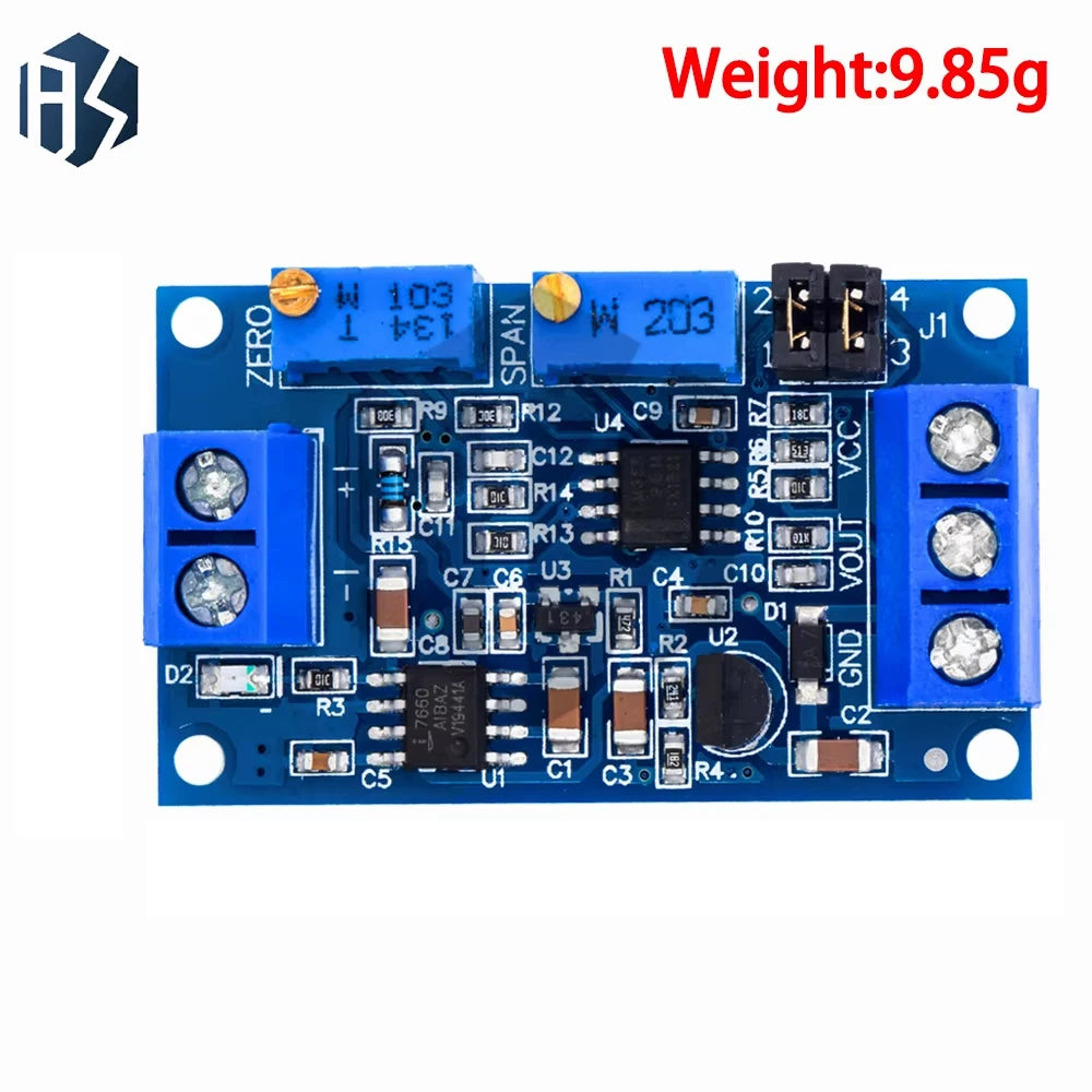 0-20mA 4-20mA Current To Voltage Transmitter Module, 0-3.3V 0-5V 0-10V Signal Converter Board Zpaxo