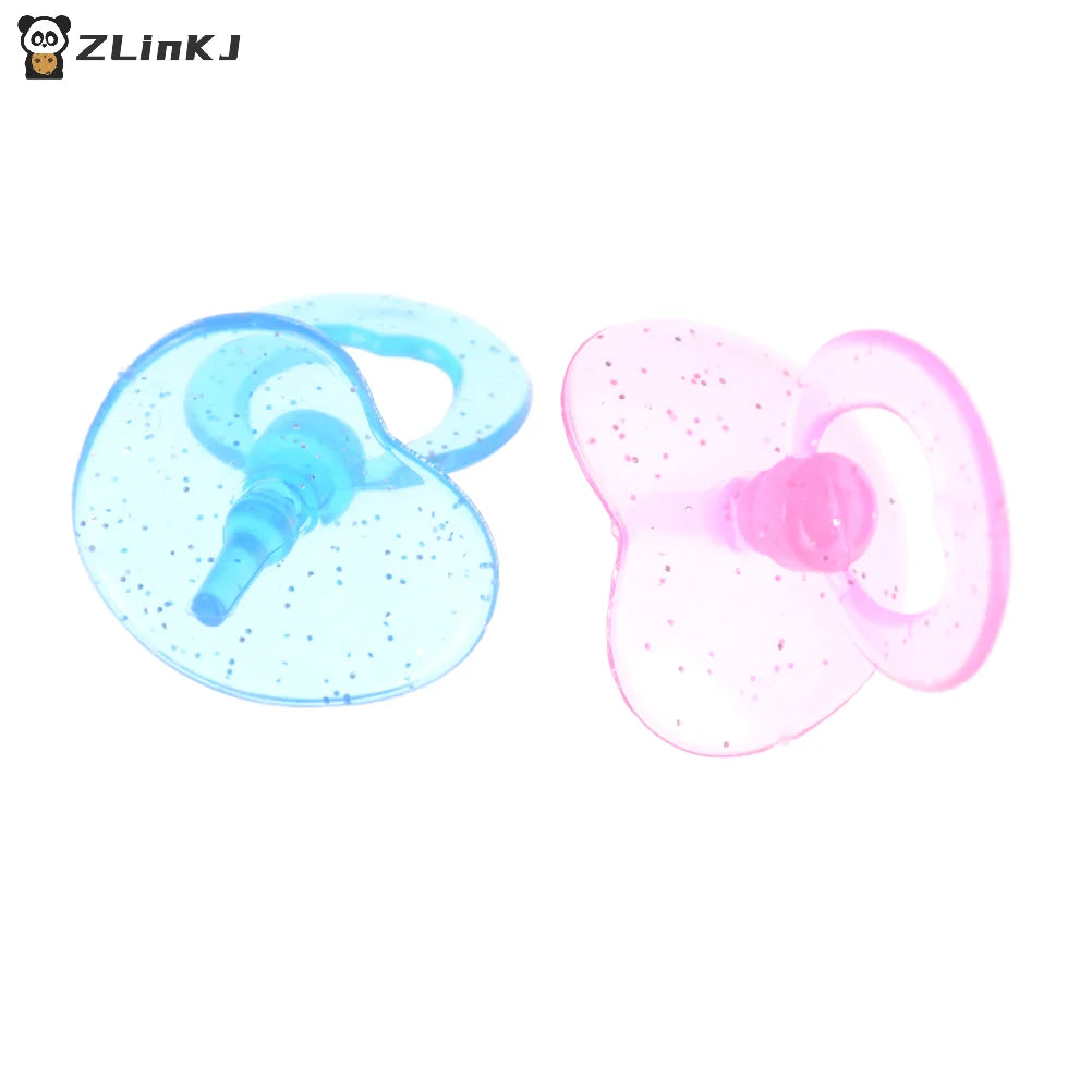 ▶Baby Doll Pacifier Play House Supplies Dollhouse Feeding Nursery Room Toy Color Random 2Pcs Zpaxo