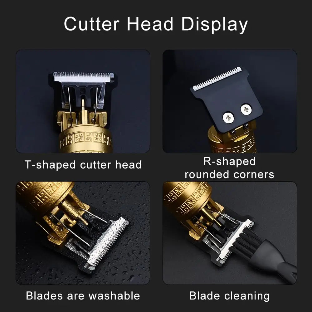 Vintage T9 Electric Hair Cutting Machinefor Men Dragon Buddha Hair Clipper Professional Men Shaver Rechargeable Barber Trimmer Zpaxo