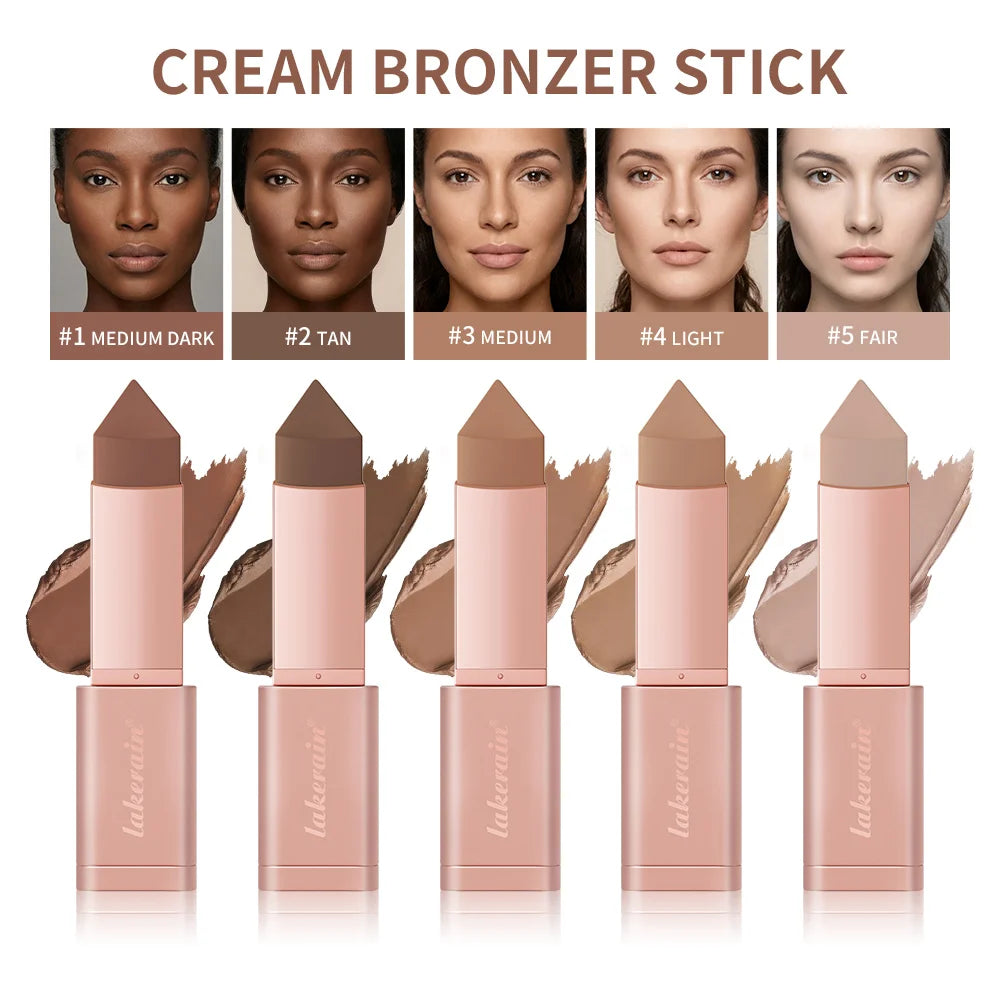 Cream Bronzer Stick and Contour Stick 2-in-1 bronzing and contouring instant depth & dimension to the face flawlessly over base Zpaxo
