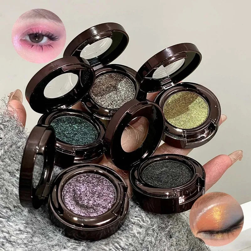 Metallic Glitter Eyeshadow Cream Chameleon Butterfly Green Shimmer