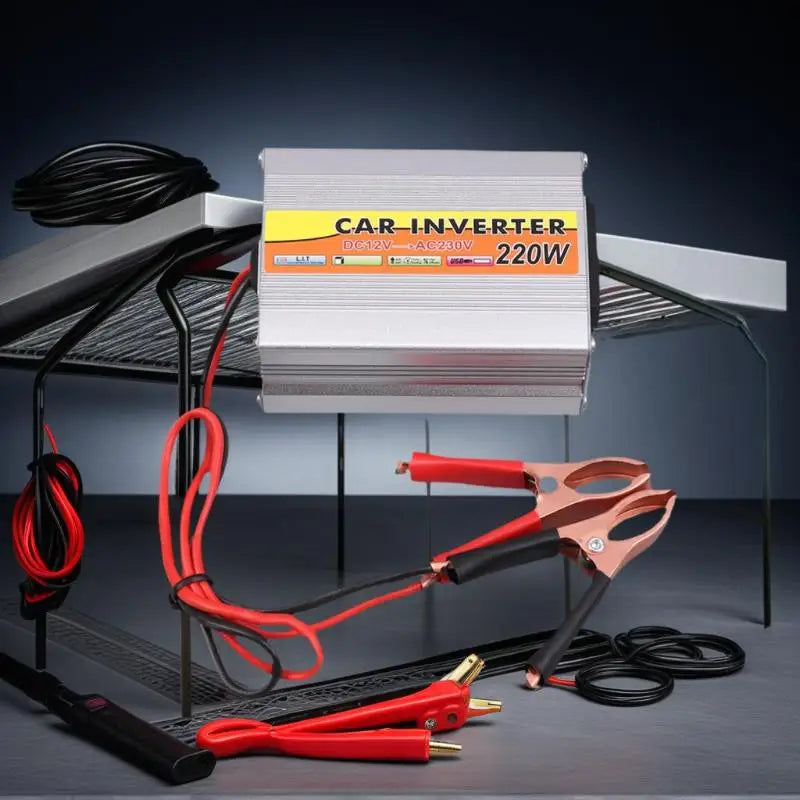 220W Car Power Inverter DC 12V to AC 220V with USB Ports